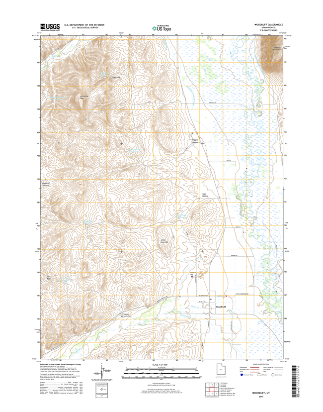 Woodruff Utah - 24k Topo Map