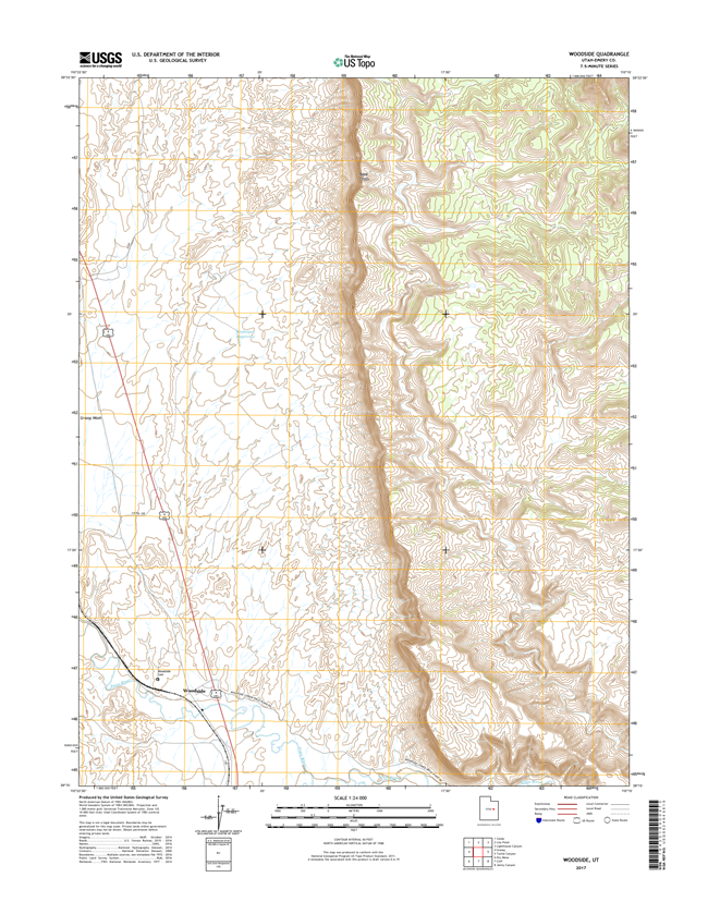 Woodside Utah - 24k Topo Map