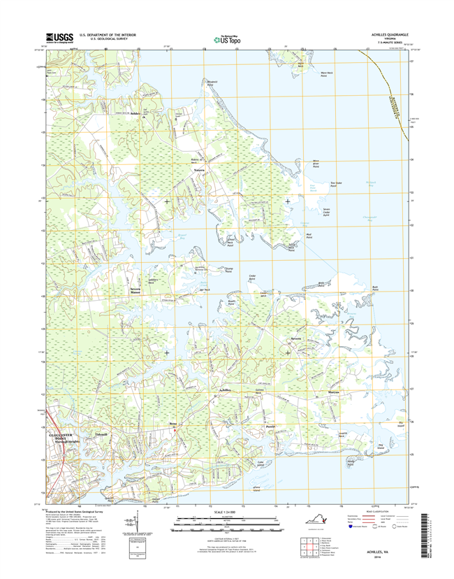 Achilles Virginia  - 24k Topo Map