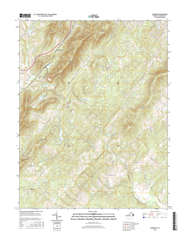 Alberene Virginia  - 24k Topo Map