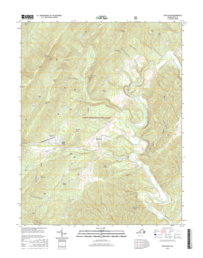 Bath Alum Virginia  - 24k Topo Map