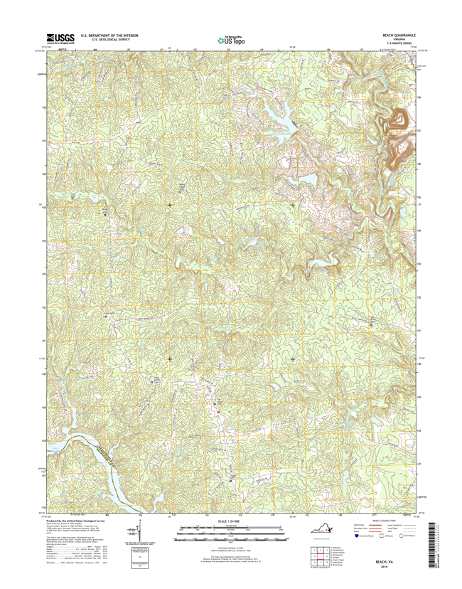 Beach Virginia  - 24k Topo Map