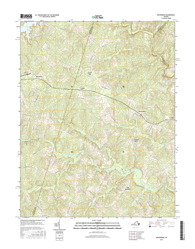 Beaverdam Virginia  - 24k Topo Map
