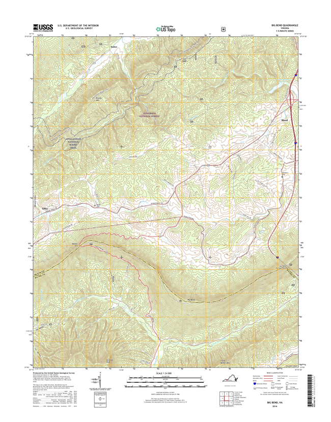 Big Bend Virginia  - 24k Topo Map
