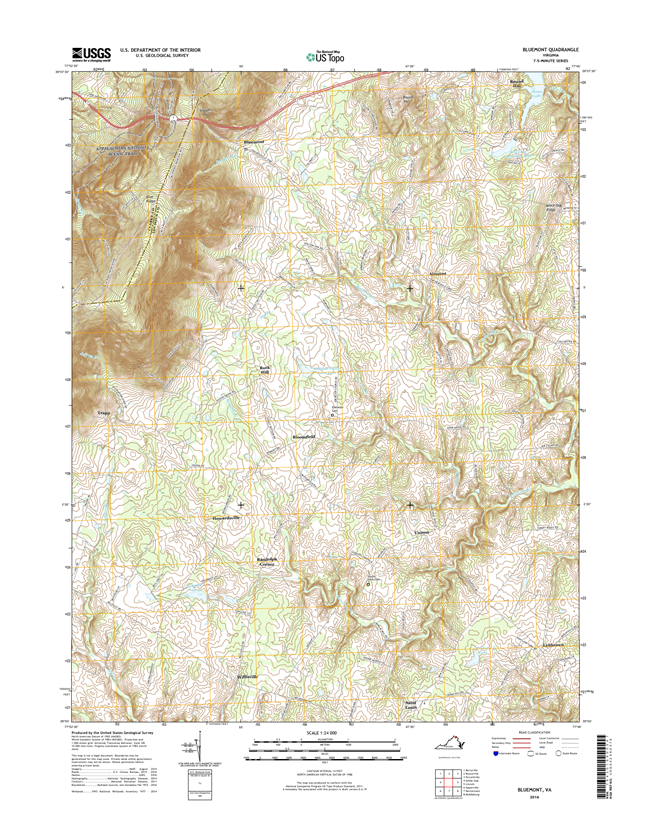 Bluemont Virginia  - 24k Topo Map