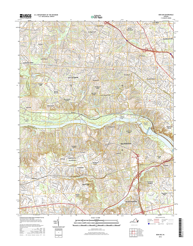 Bon Air Virginia  - 24k Topo Map