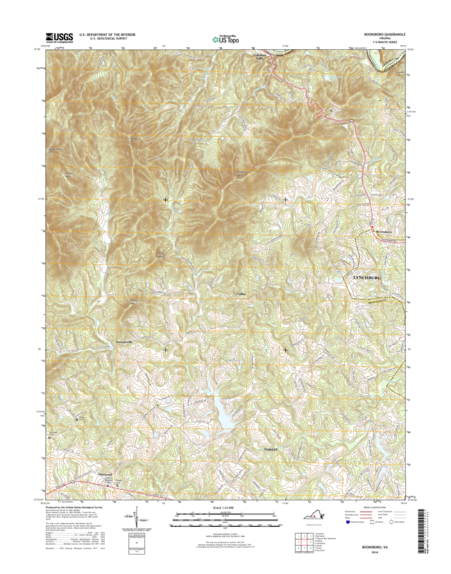 Boonsboro Virginia  - 24k Topo Map