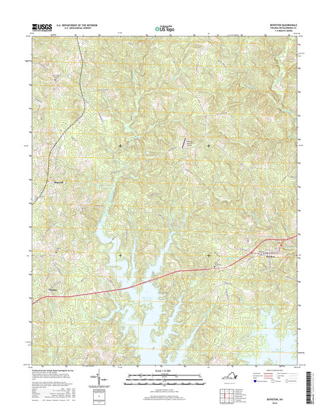 Boydton Virginia  - 24k Topo Map