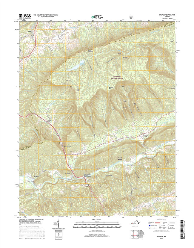 Brumley Virginia  - 24k Topo Map