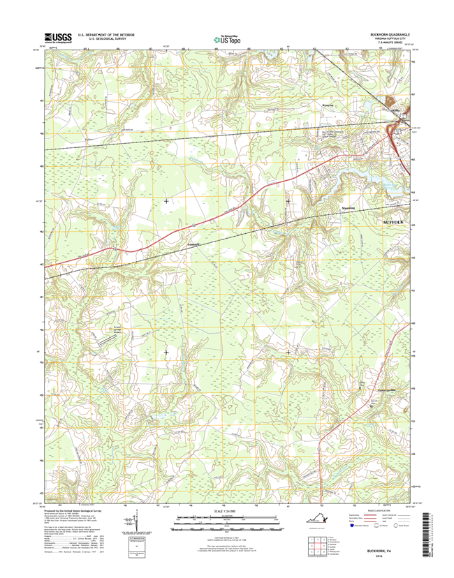 Buckhorn Virginia  - 24k Topo Map