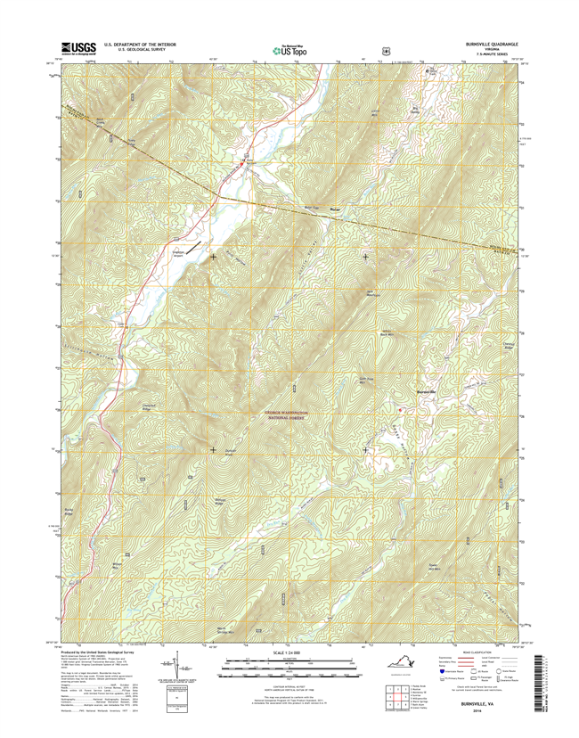 Burnsville Virginia  - 24k Topo Map