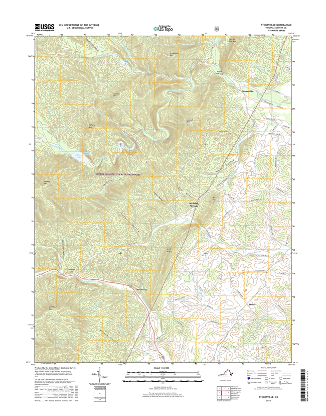 Stokesville Virginia  - 24k Topo Map