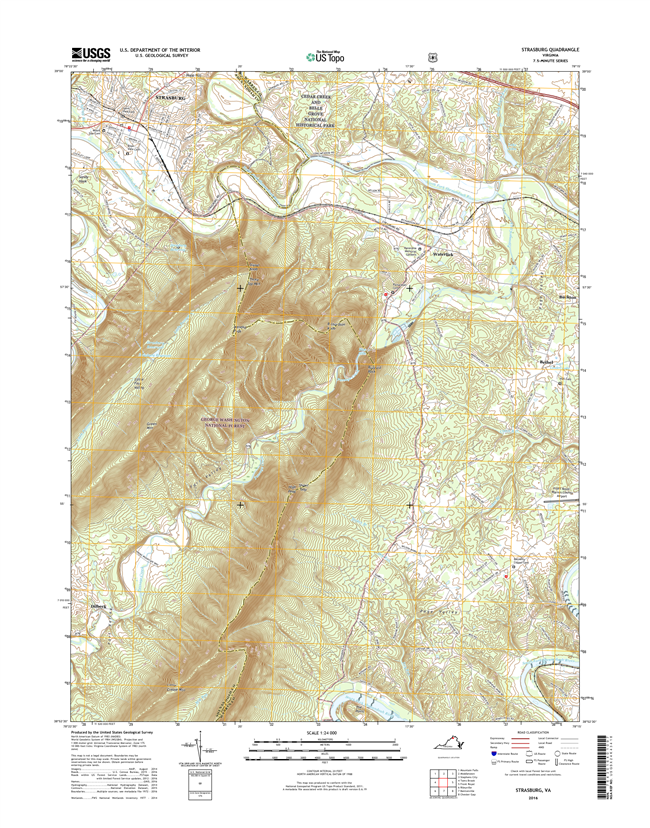 Strasburg Virginia  - 24k Topo Map