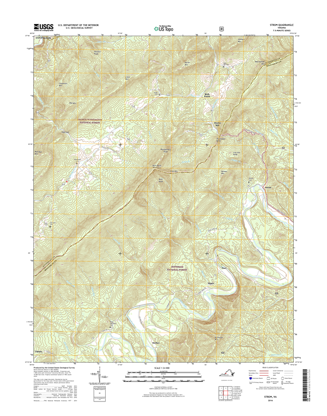 Strom Virginia  - 24k Topo Map