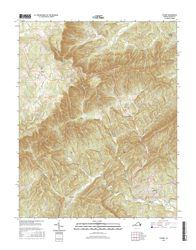 Stuart Virginia  - 24k Topo Map