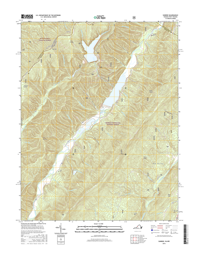 Sunrise Virginia - West Virginia - 24k Topo Map