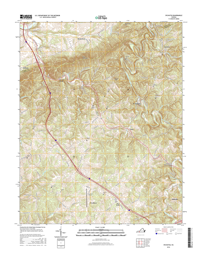 Sylvatus Virginia  - 24k Topo Map