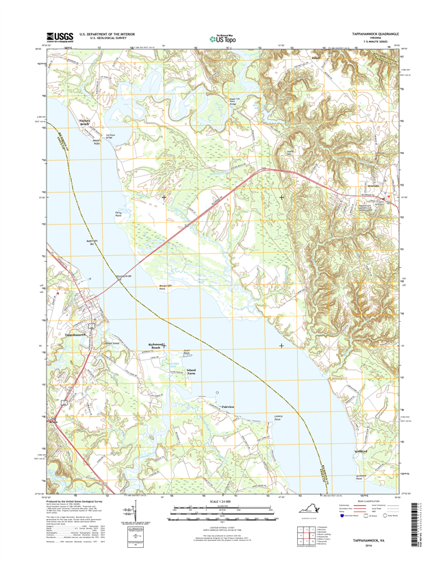 Tappahannock Virginia  - 24k Topo Map