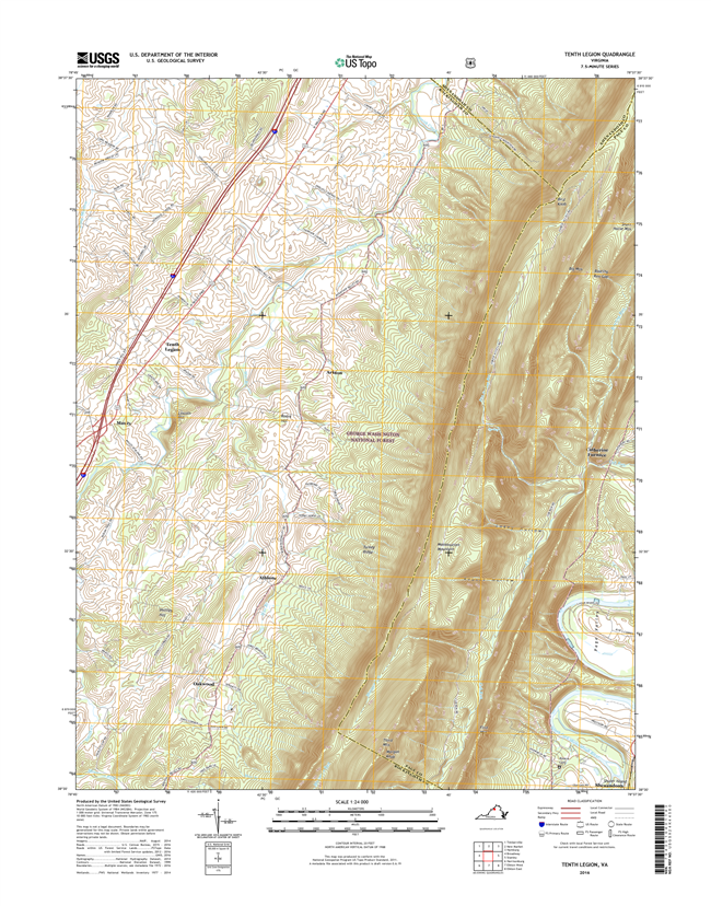 Tenth Legion Virginia  - 24k Topo Map