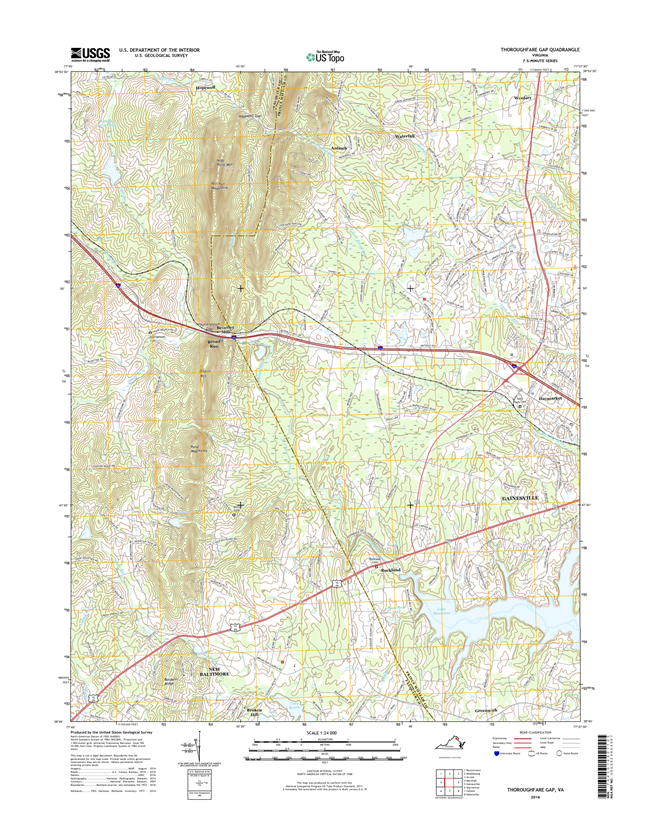 Thoroughfare Gap Virginia  - 24k Topo Map