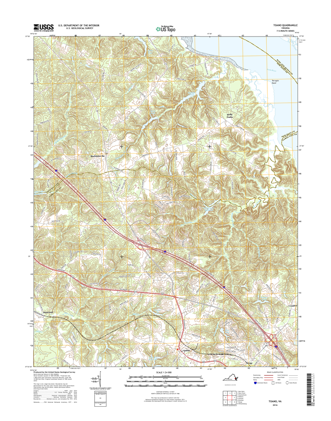 Toano Virginia  - 24k Topo Map