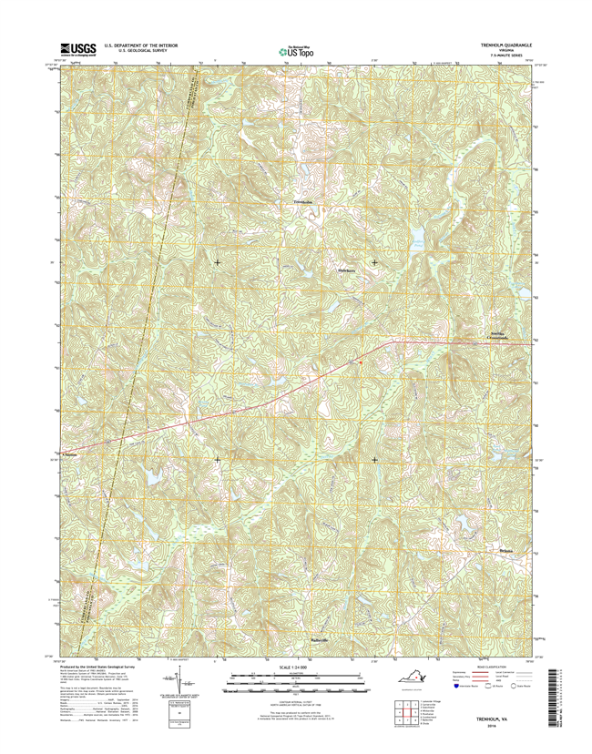 Trenholm Virginia  - 24k Topo Map