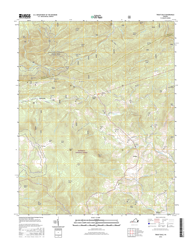 Trout Dale Virginia  - 24k Topo Map