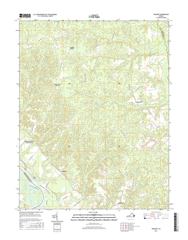 Truhart Virginia  - 24k Topo Map