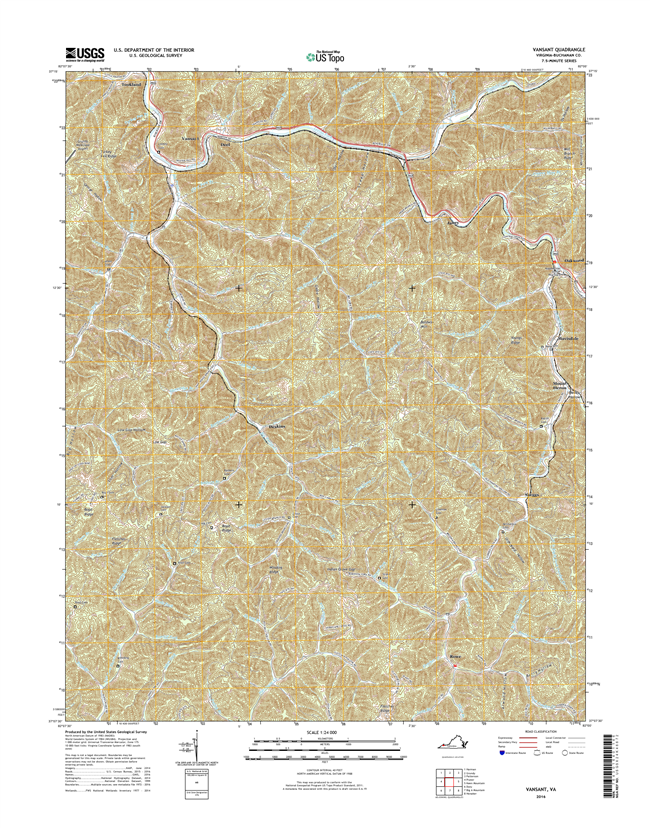 Vansant Virginia  - 24k Topo Map