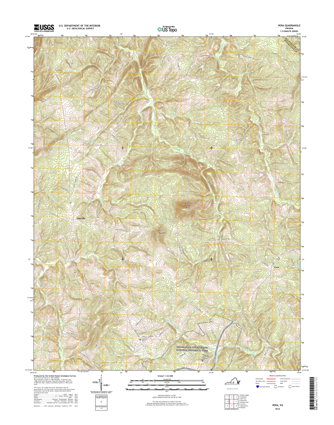Vera Virginia  - 24k Topo Map