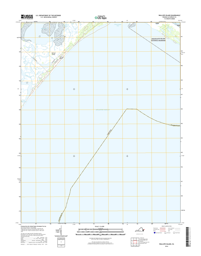 Wallops Island Virginia  - 24k Topo Map