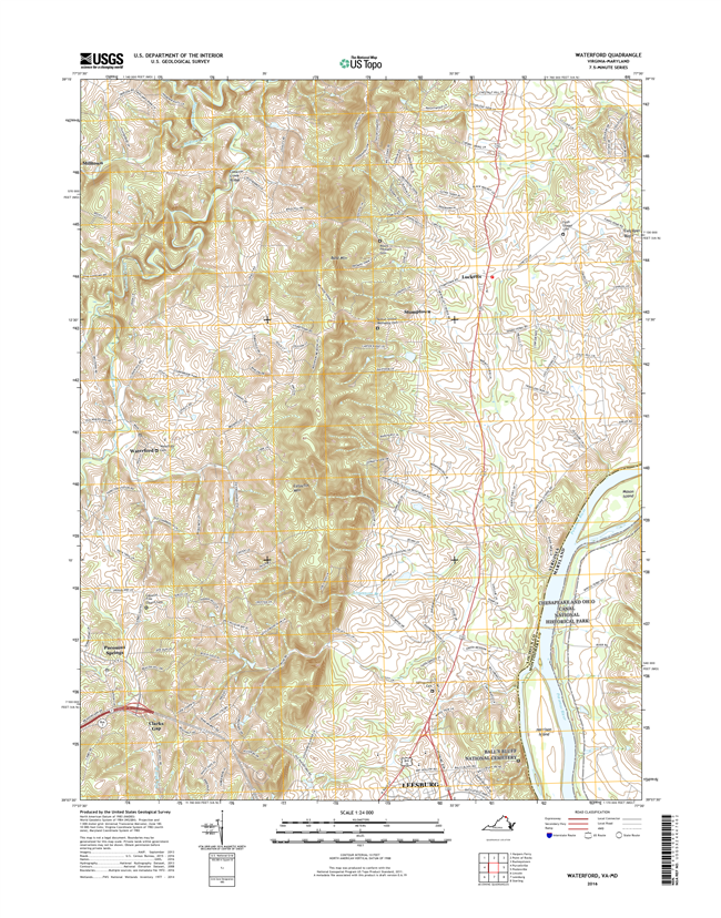 Waterford Virginia - Maryland - 24k Topo Map