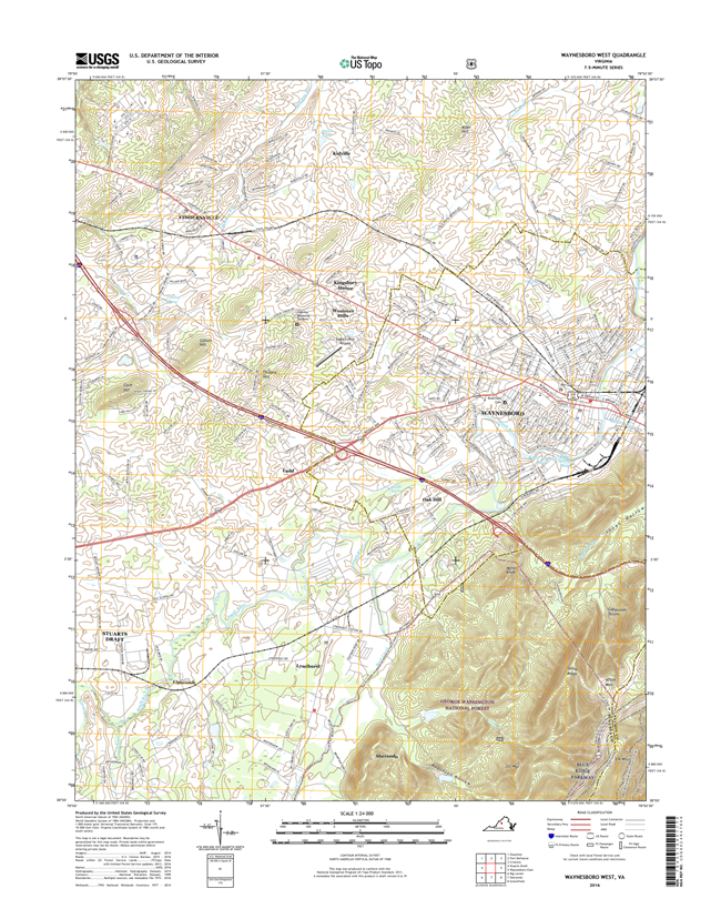 Waynesboro West Virginia  - 24k Topo Map