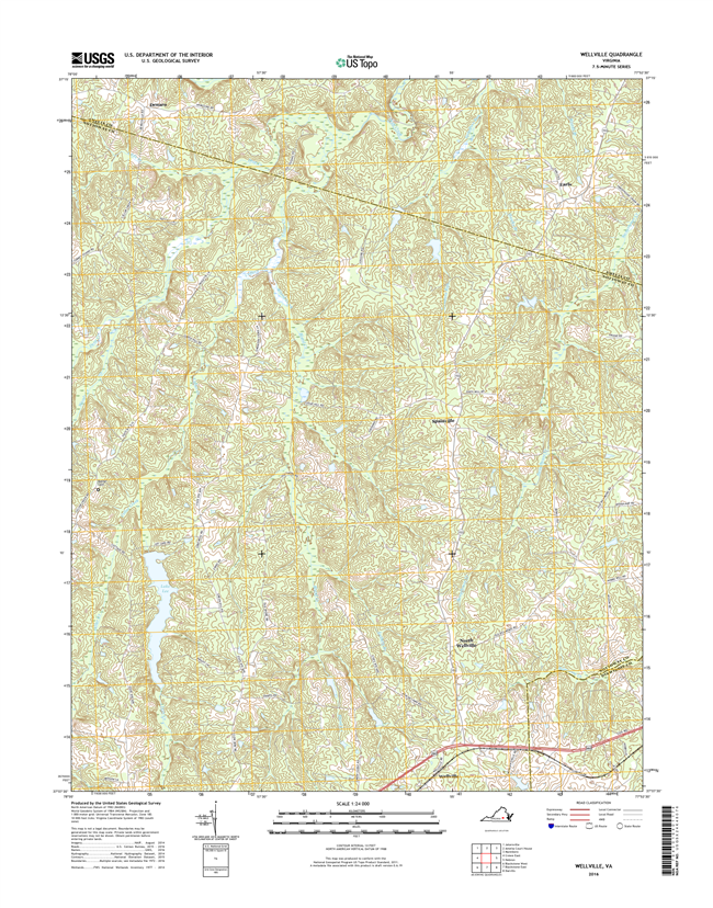 Wellville Virginia  - 24k Topo Map