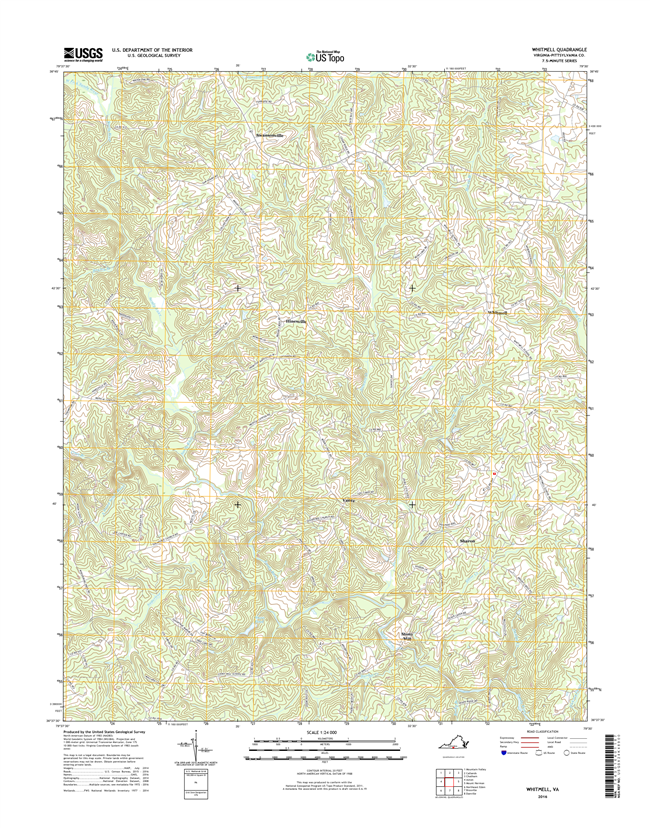 Whitmell Virginia  - 24k Topo Map