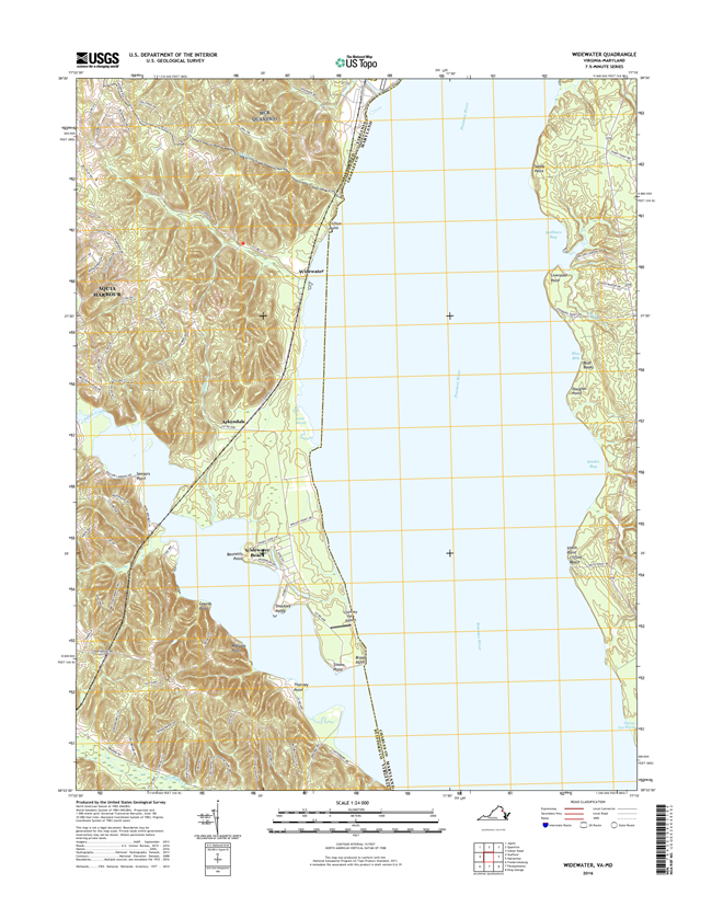 Widewater Virginia - Maryland - 24k Topo Map