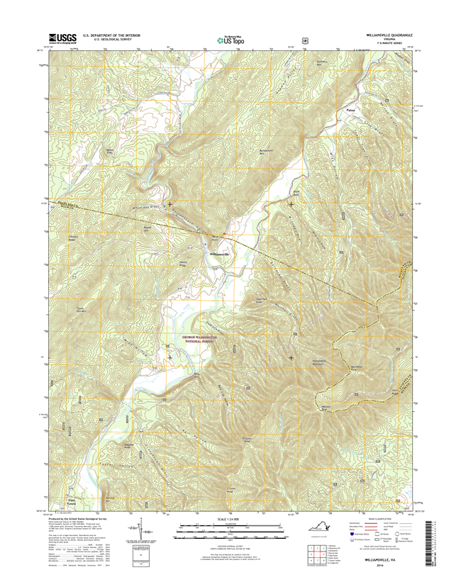 Williamsville Virginia  - 24k Topo Map