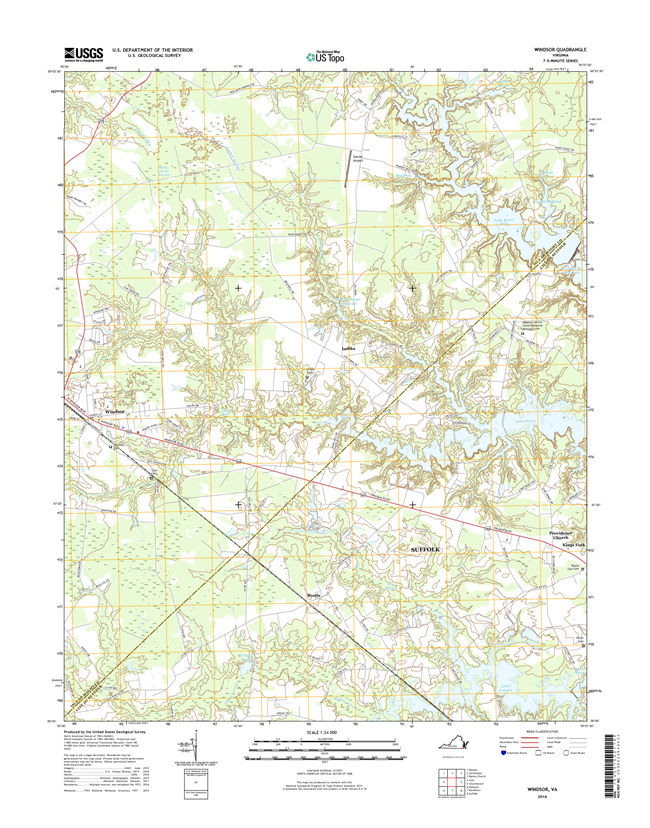 Windsor Virginia  - 24k Topo Map