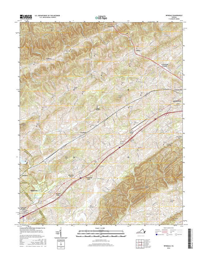 Wyndale Virginia  - 24k Topo Map