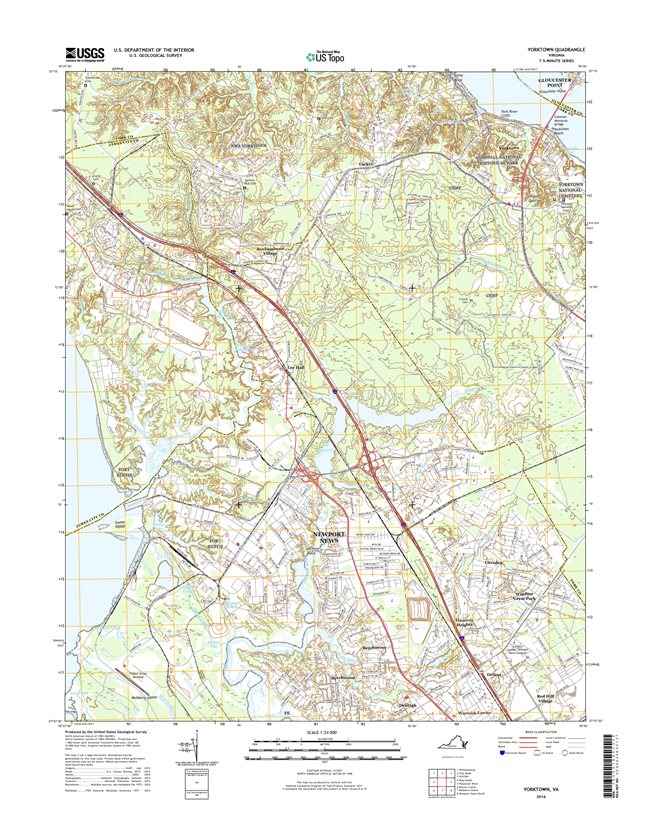 Yorktown Virginia  - 24k Topo Map