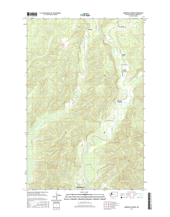 Aberdeen Gardens Washington  - 24k Topo Map