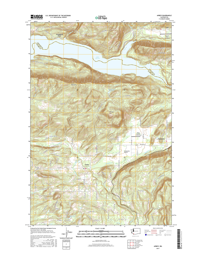 Amboy Washington  - 24k Topo Map