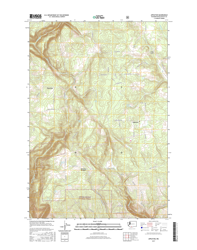 Appleton Washington  - 24k Topo Map