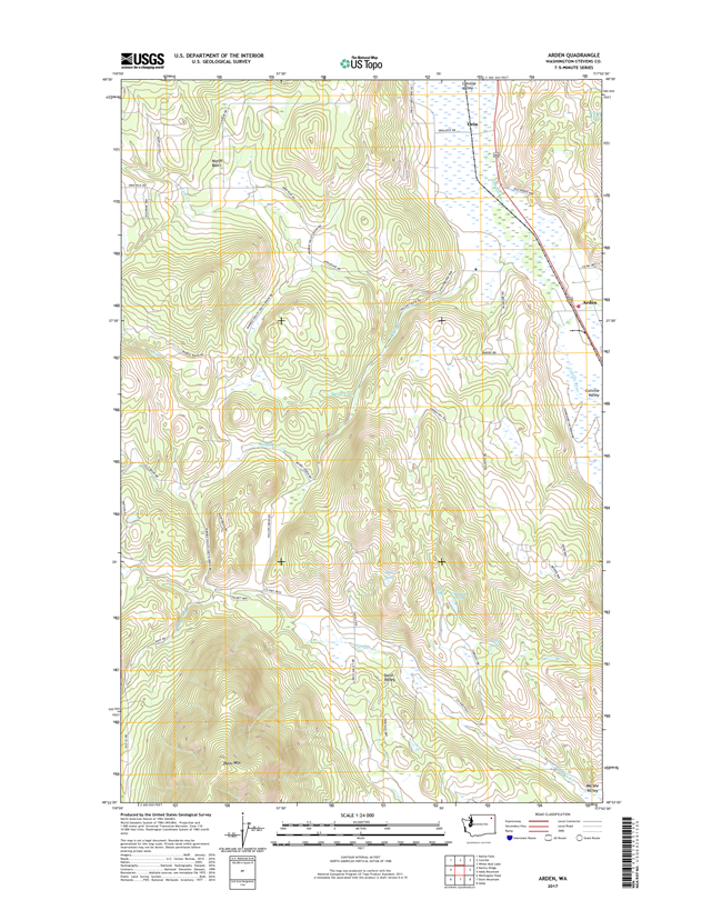 Arden Washington  - 24k Topo Map