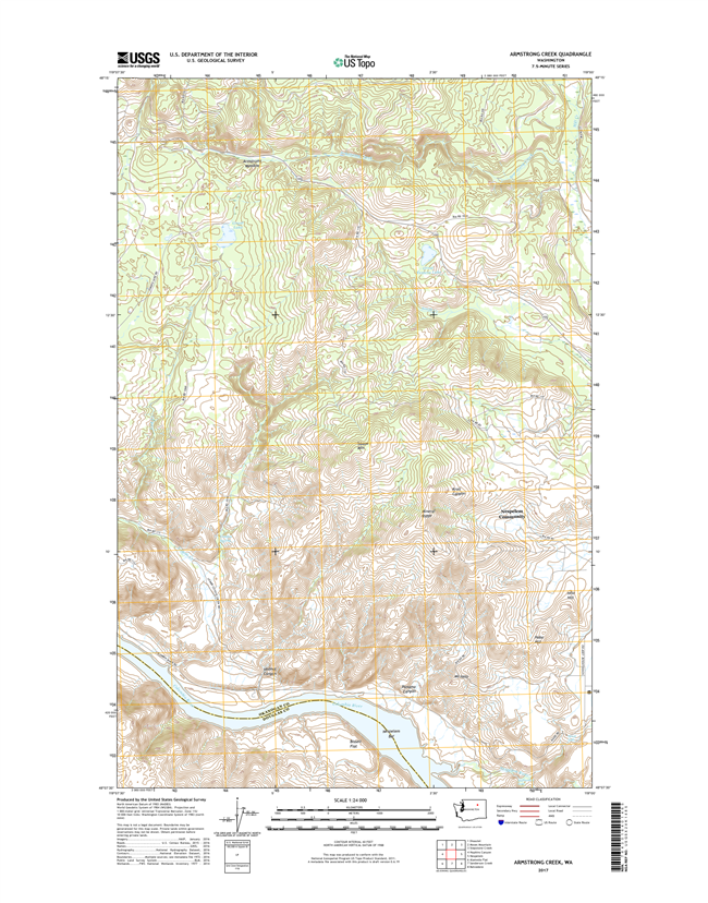 Armstrong Creek Washington  - 24k Topo Map