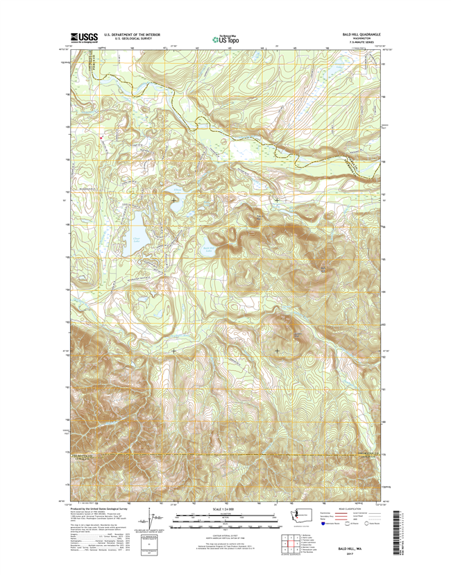 Bald Hill Washington  - 24k Topo Map