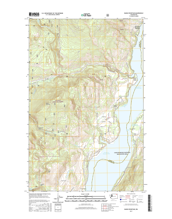 Bangs Mountain Washington  - 24k Topo Map