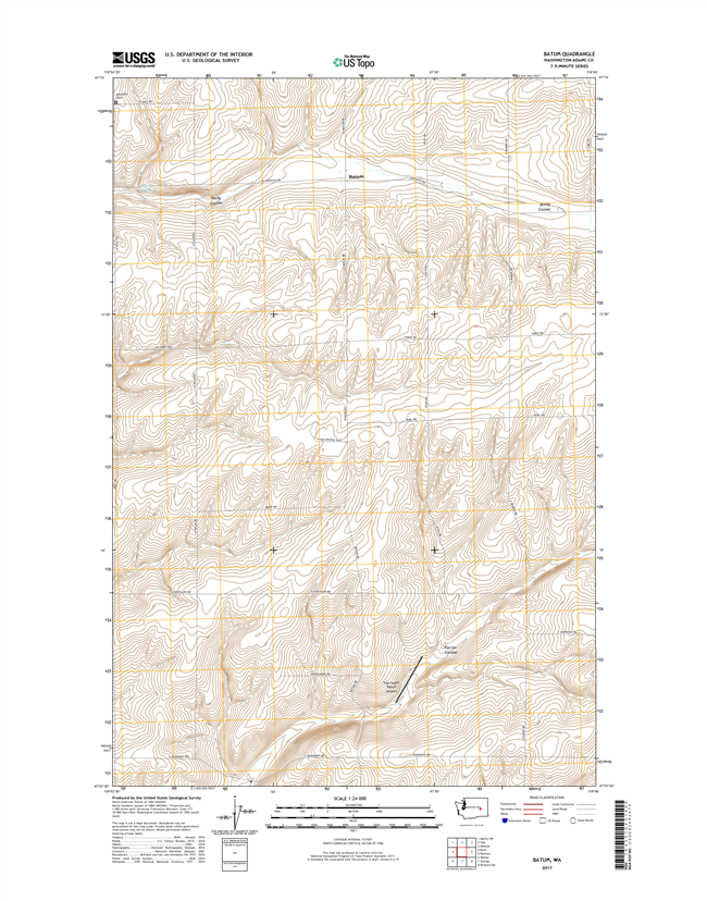 Batum Washington  - 24k Topo Map