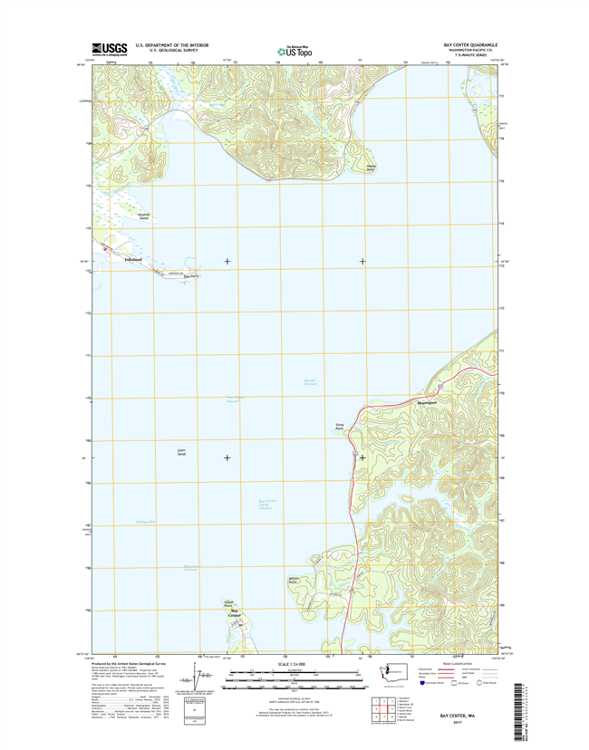 Bay Center Washington  - 24k Topo Map