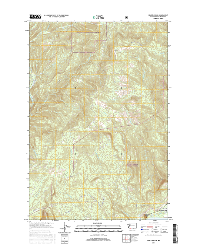 Beacon Rock Washington  - 24k Topo Map